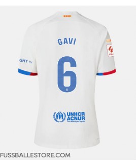 Günstige Barcelona Paez Gavi #6 Auswärtstrikot 2023-24 Kurzarm